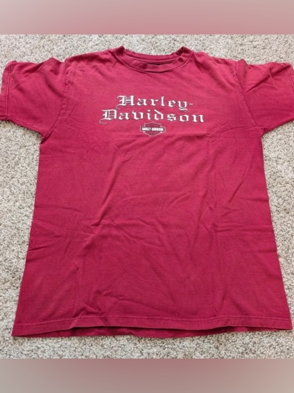 Harley-Davidson Burgundy Short Sleeve Logo Tee